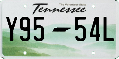 TN license plate Y9554L