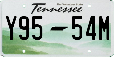 TN license plate Y9554M