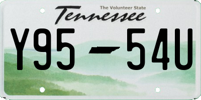 TN license plate Y9554U
