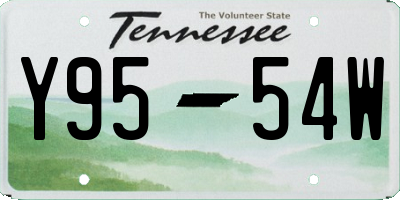 TN license plate Y9554W