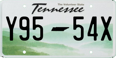 TN license plate Y9554X