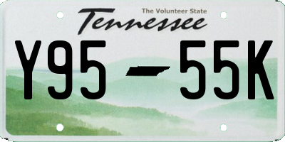 TN license plate Y9555K