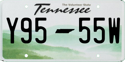 TN license plate Y9555W