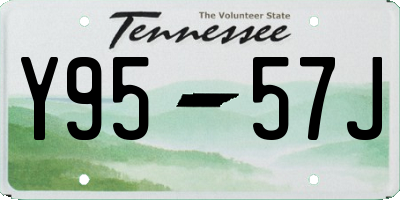 TN license plate Y9557J