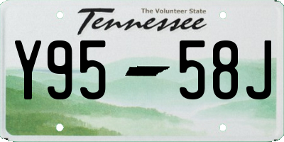 TN license plate Y9558J