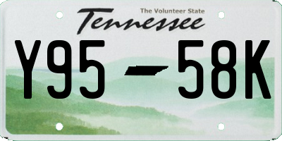 TN license plate Y9558K