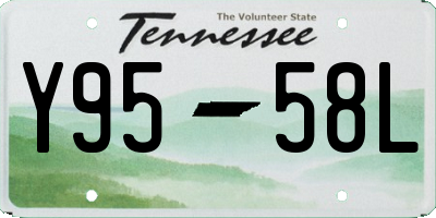 TN license plate Y9558L