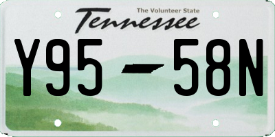 TN license plate Y9558N