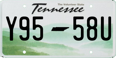 TN license plate Y9558U