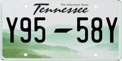 TN license plate Y9558Y