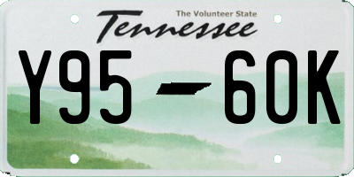 TN license plate Y9560K
