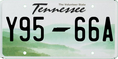 TN license plate Y9566A