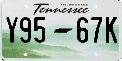 TN license plate Y9567K