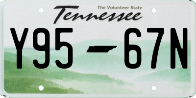 TN license plate Y9567N