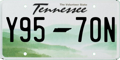 TN license plate Y9570N
