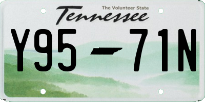 TN license plate Y9571N