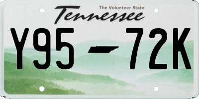 TN license plate Y9572K