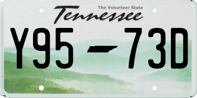 TN license plate Y9573D