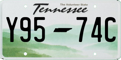 TN license plate Y9574C