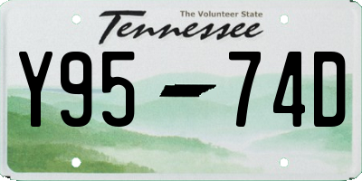 TN license plate Y9574D