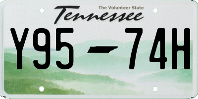 TN license plate Y9574H