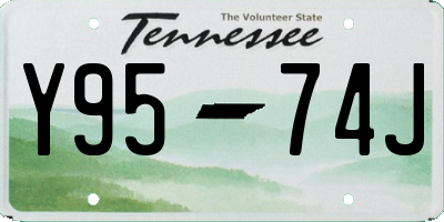 TN license plate Y9574J