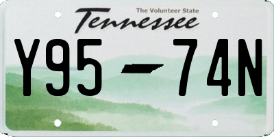 TN license plate Y9574N
