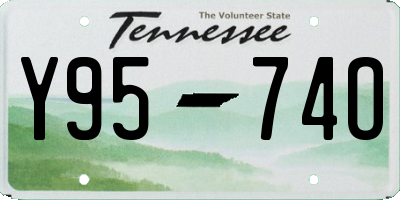 TN license plate Y9574O
