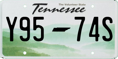 TN license plate Y9574S