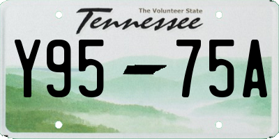 TN license plate Y9575A