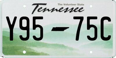 TN license plate Y9575C