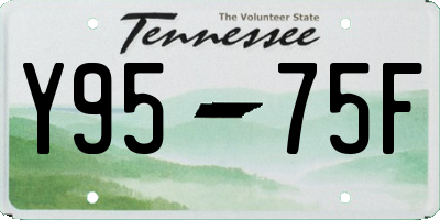 TN license plate Y9575F
