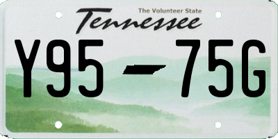 TN license plate Y9575G