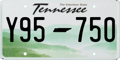 TN license plate Y9575O