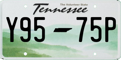 TN license plate Y9575P
