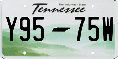 TN license plate Y9575W