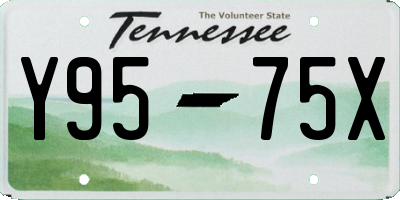 TN license plate Y9575X
