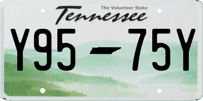 TN license plate Y9575Y