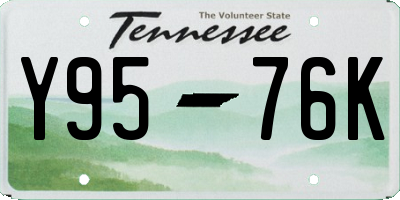 TN license plate Y9576K