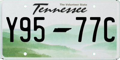 TN license plate Y9577C