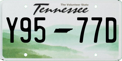 TN license plate Y9577D