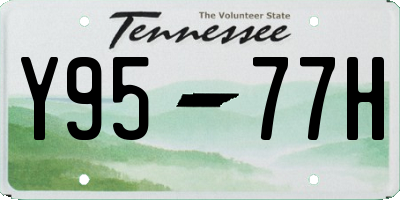 TN license plate Y9577H