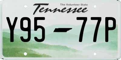 TN license plate Y9577P