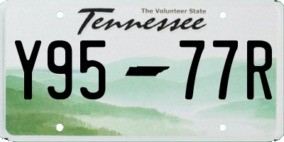 TN license plate Y9577R