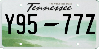 TN license plate Y9577Z