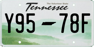 TN license plate Y9578F