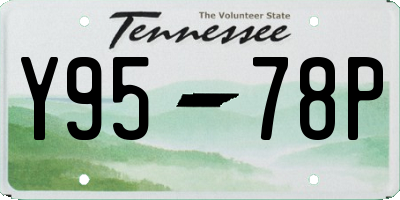 TN license plate Y9578P