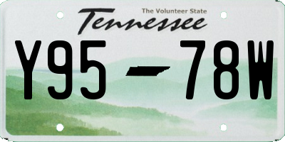 TN license plate Y9578W