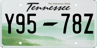 TN license plate Y9578Z