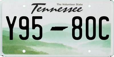 TN license plate Y9580C